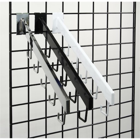 Amko 5-Hook Square Tube Waterfall For Gridwall, White GPW/5H